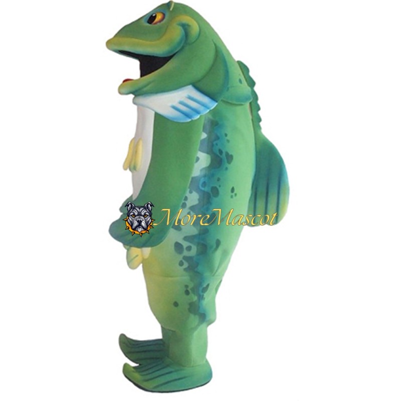 Superb Green Fish Mascot Costume
