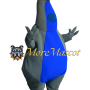 Grey & Blue Dinosaur Mascot Costume