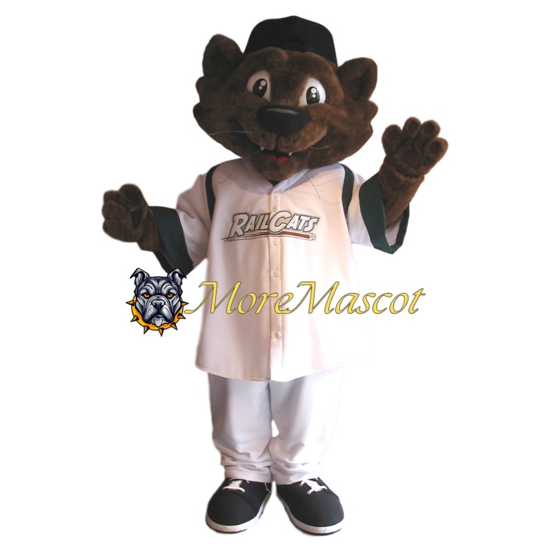 Sport Brown Cat Mascot Costume