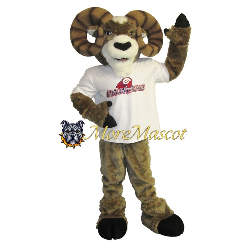 College Brown Ram Mascot Costume