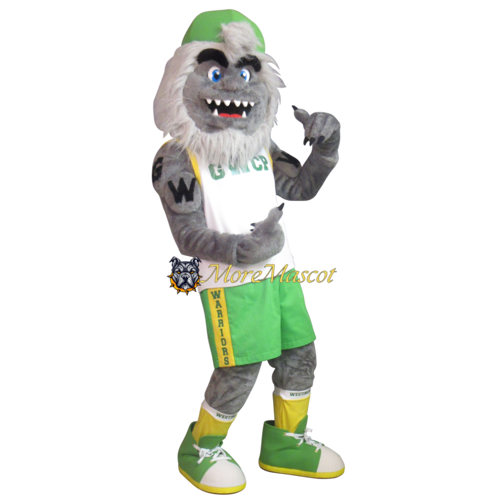 Muscle Grey Gorilla Mascot Costume