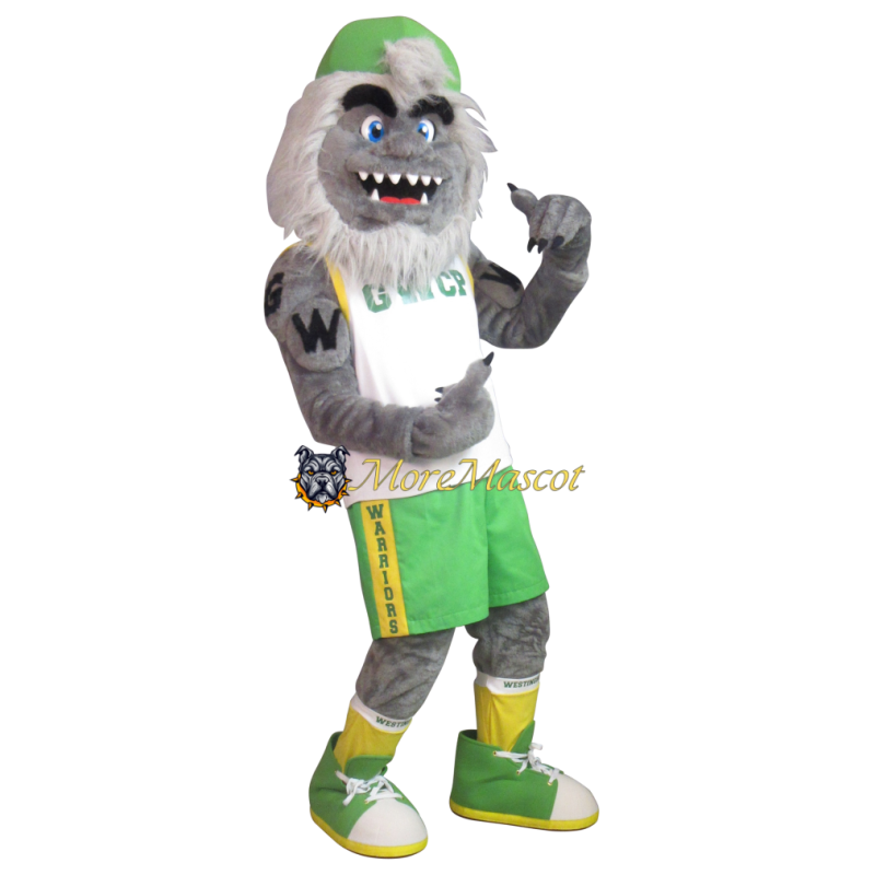 Muscle Grey Gorilla Mascot Costume