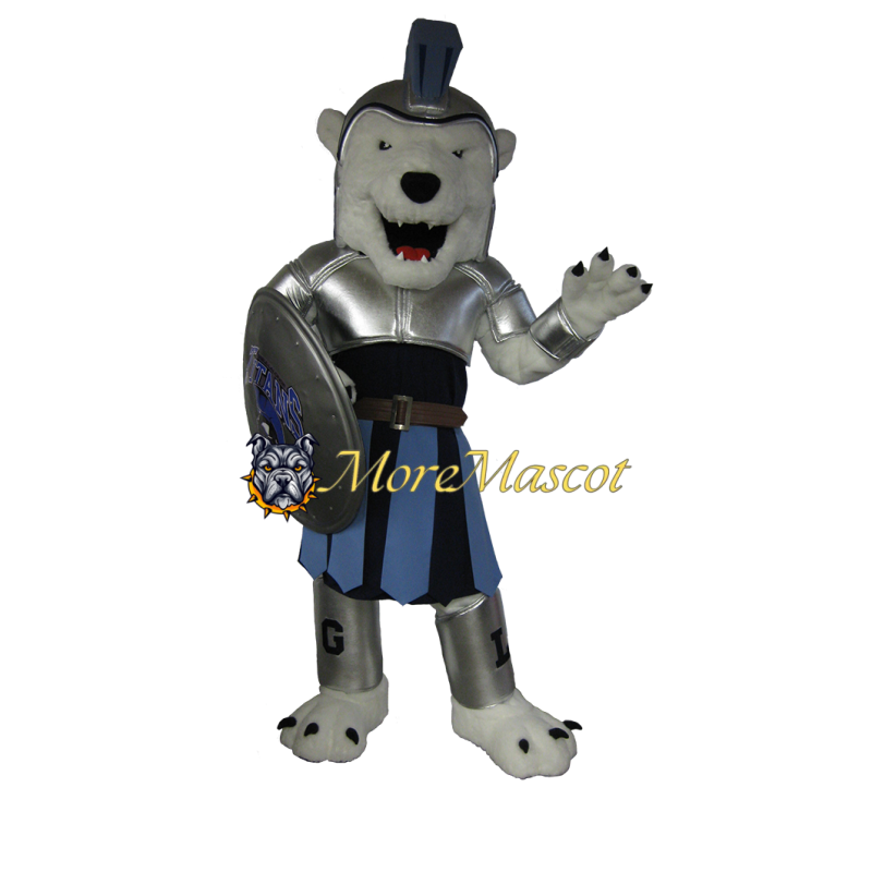 Polar Bear Warrior Mascot Costume