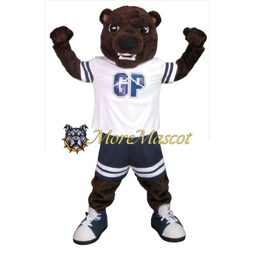 College Power Bear Mascot Costume