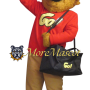 Friendly Glasses Squirrel Mascot Costume