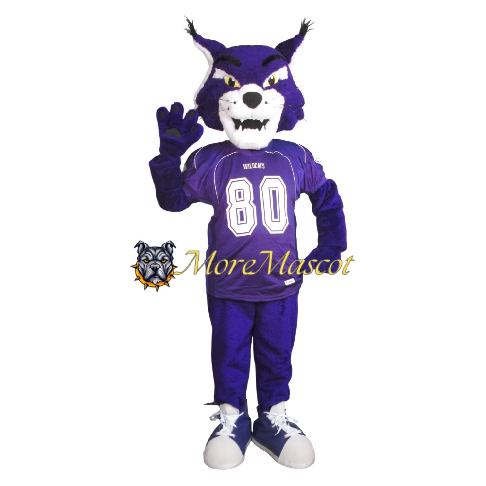 Sport Purple Leopard Mascot Costume