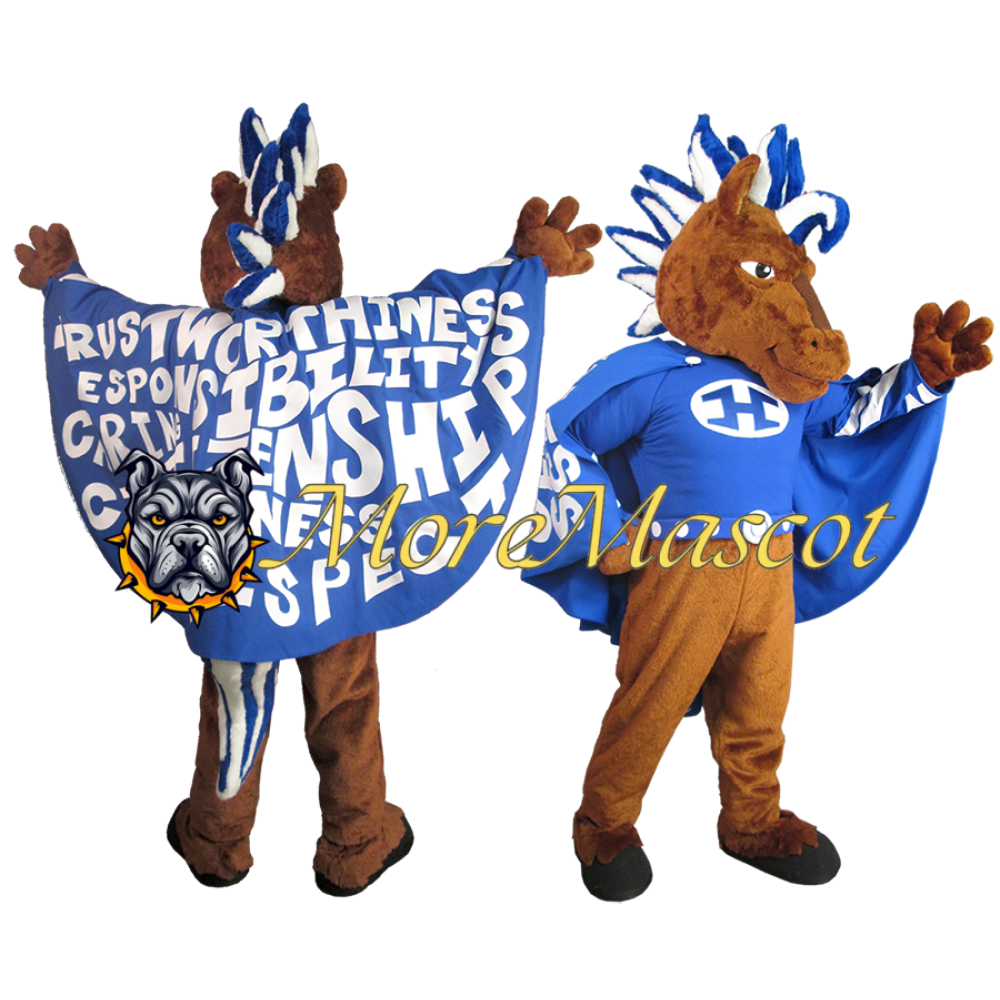 Power Brown Horse Mascot Costume