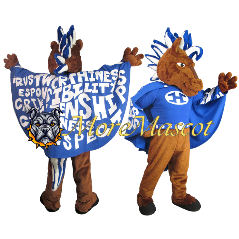 Power Brown Horse Mascot Costume