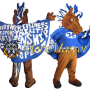 Power Brown Horse Mascot Costume