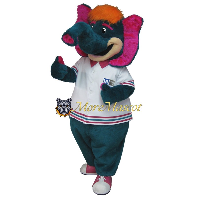 Happy Soft Elephant Mascot Costume