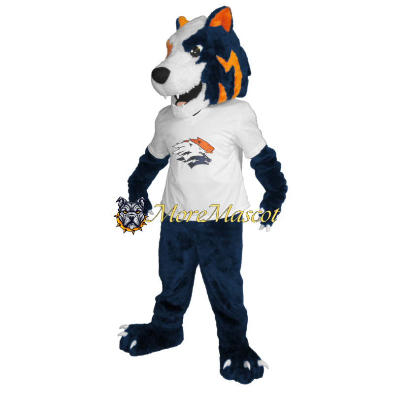 Adult Blue Wolf Mascot Costume