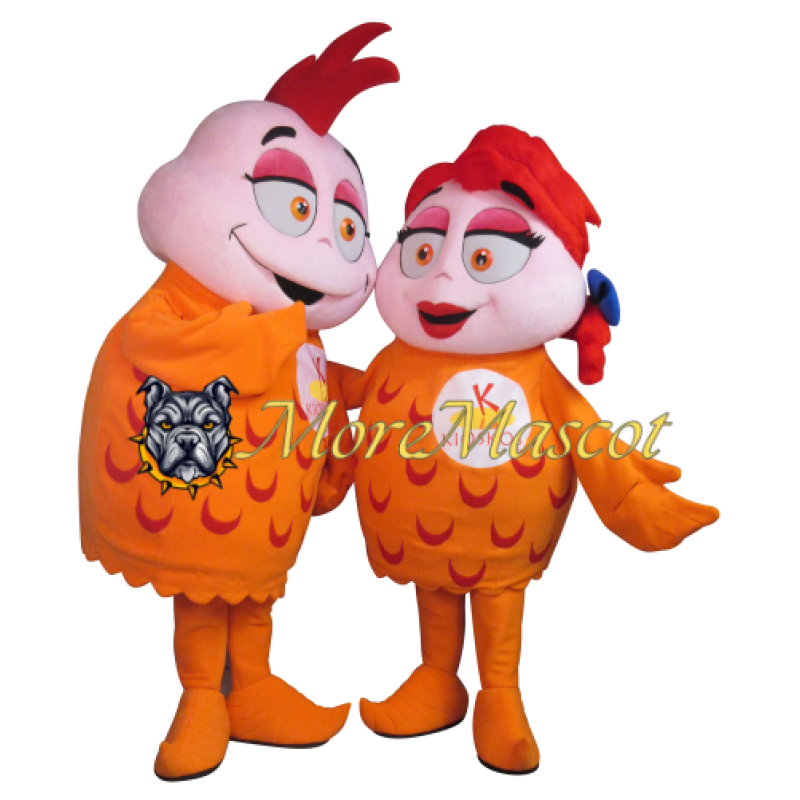 Orange Fish Couple Mascot Costume