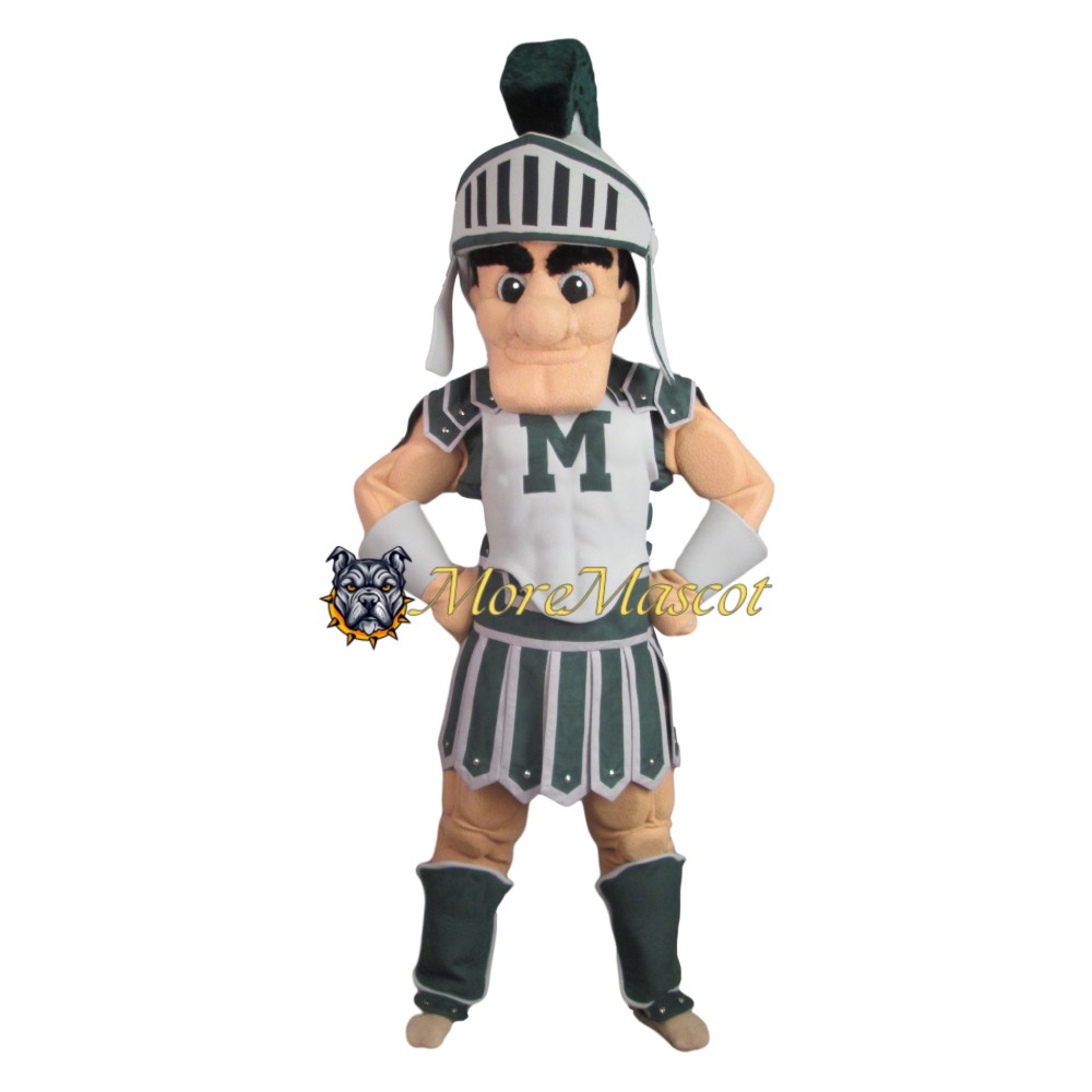Muscle Green Warrior Mascot Costume