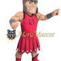 Muscle Red Warrior Mascot Costume