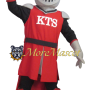 Friendly Red Knight Mascot Costume