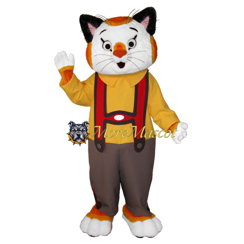 Cute White Cat Mascot Costume