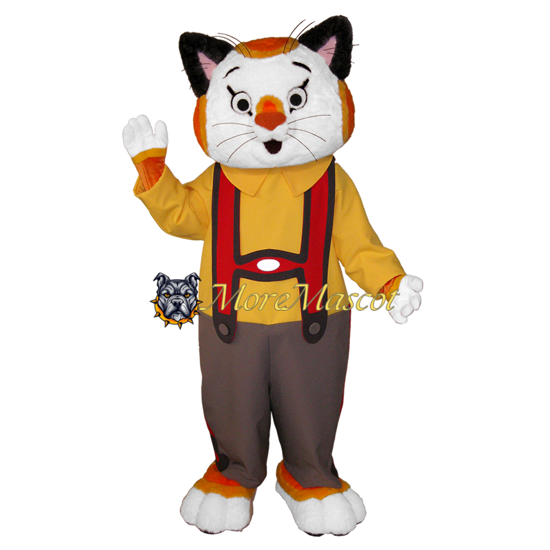 Cute White Cat Mascot Costume