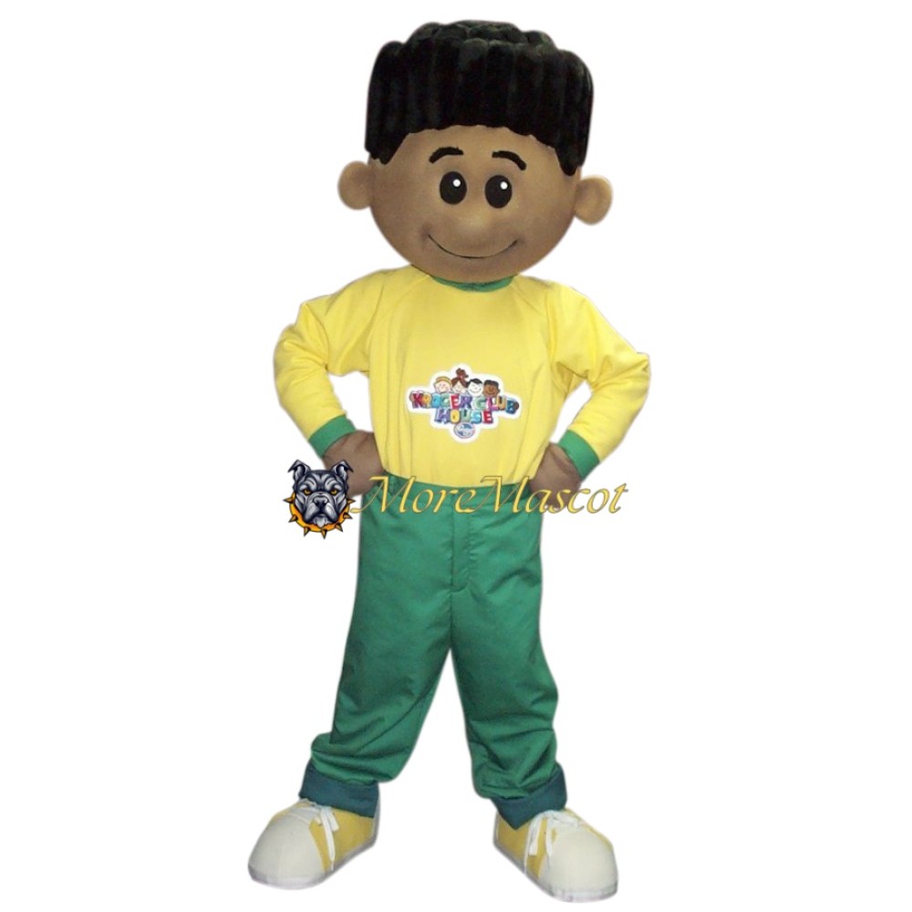 Cute Black Boy Mascot Costume