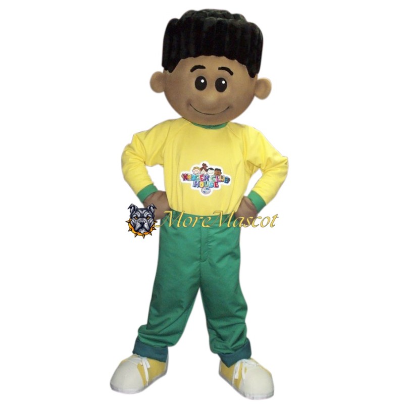 Cute Black Boy Mascot Costume