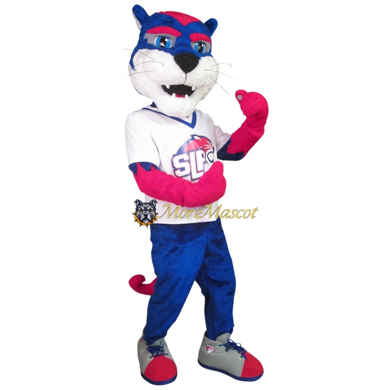 Sport Blue Panther Mascot Costume