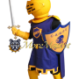 Yellow & Blue Knight Mascot Costume