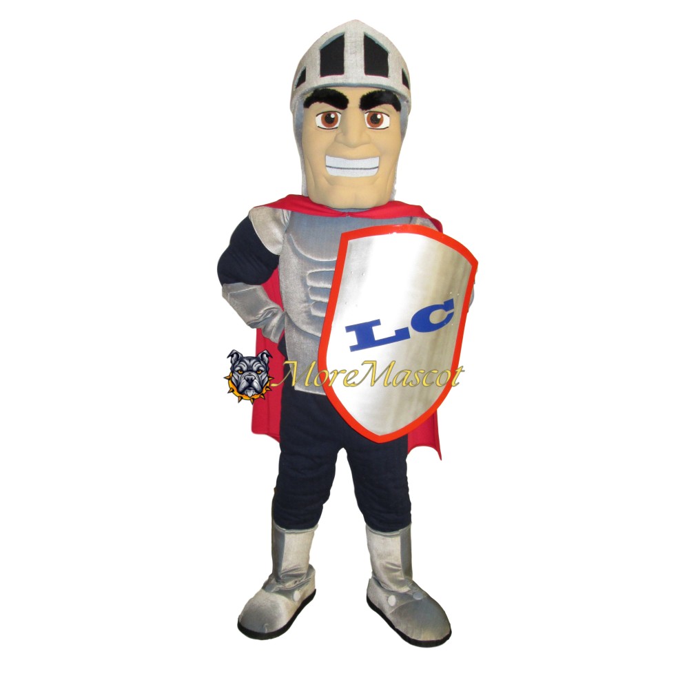College Silver Samurai Mascot Costume