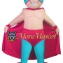 Masked Superman Boy Mascot Costume