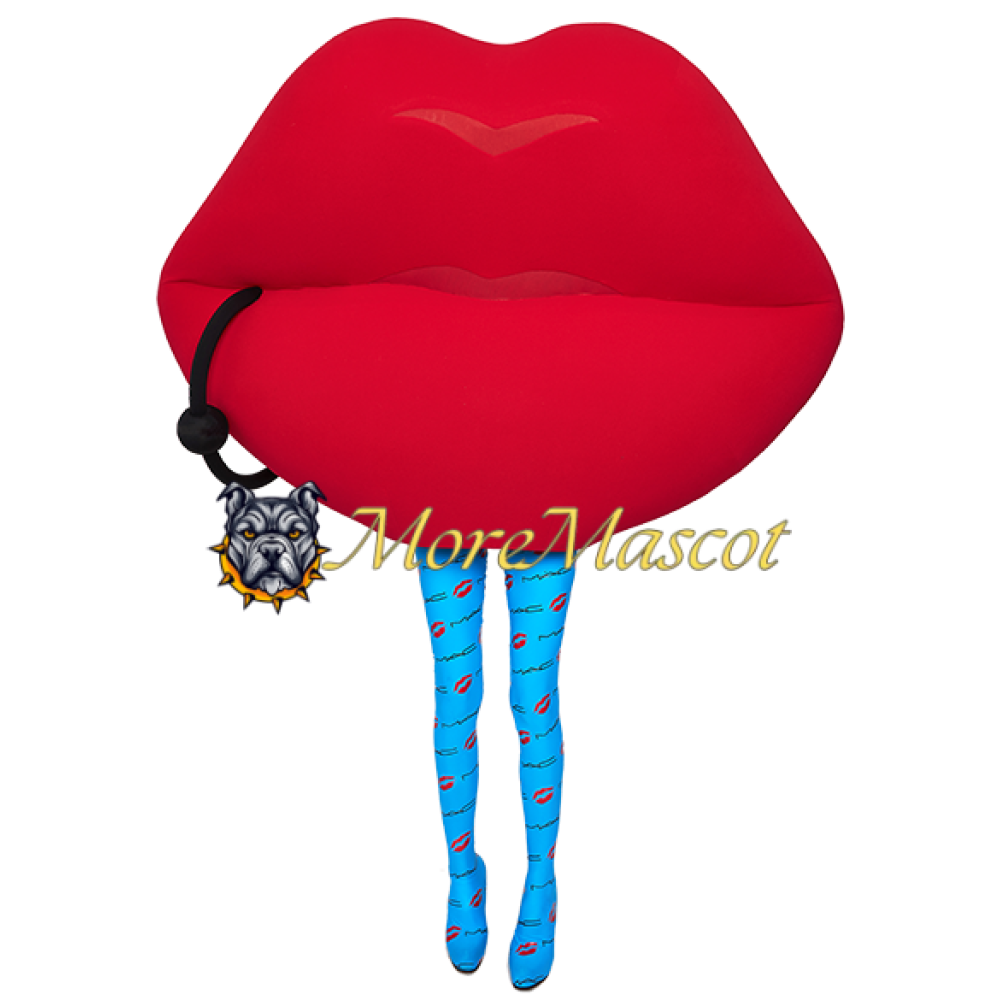 Red Lips Mascot Costume