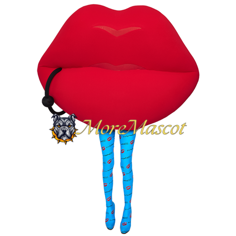 Red Lips Mascot Costume