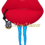 Red Lips Mascot Costume