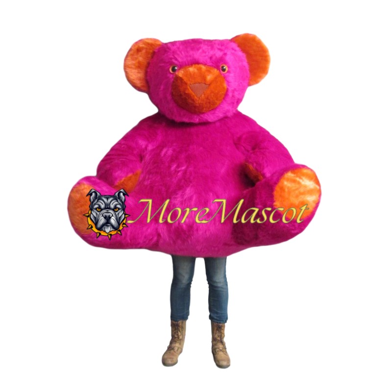 Pink Teddy Bear Mascot Costume