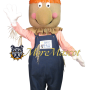 Realistic Scarecrow Girl Mascot Costume