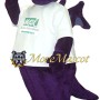 Friendly Purple Dragon Mascot Costume