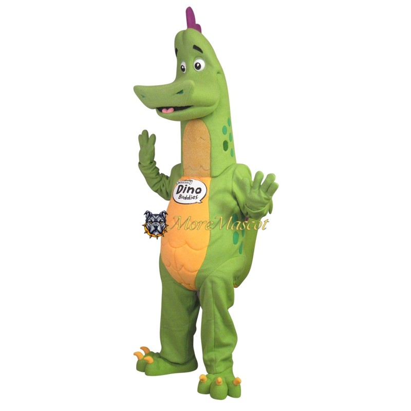 Adult Green Dinosaur Mascot Costume