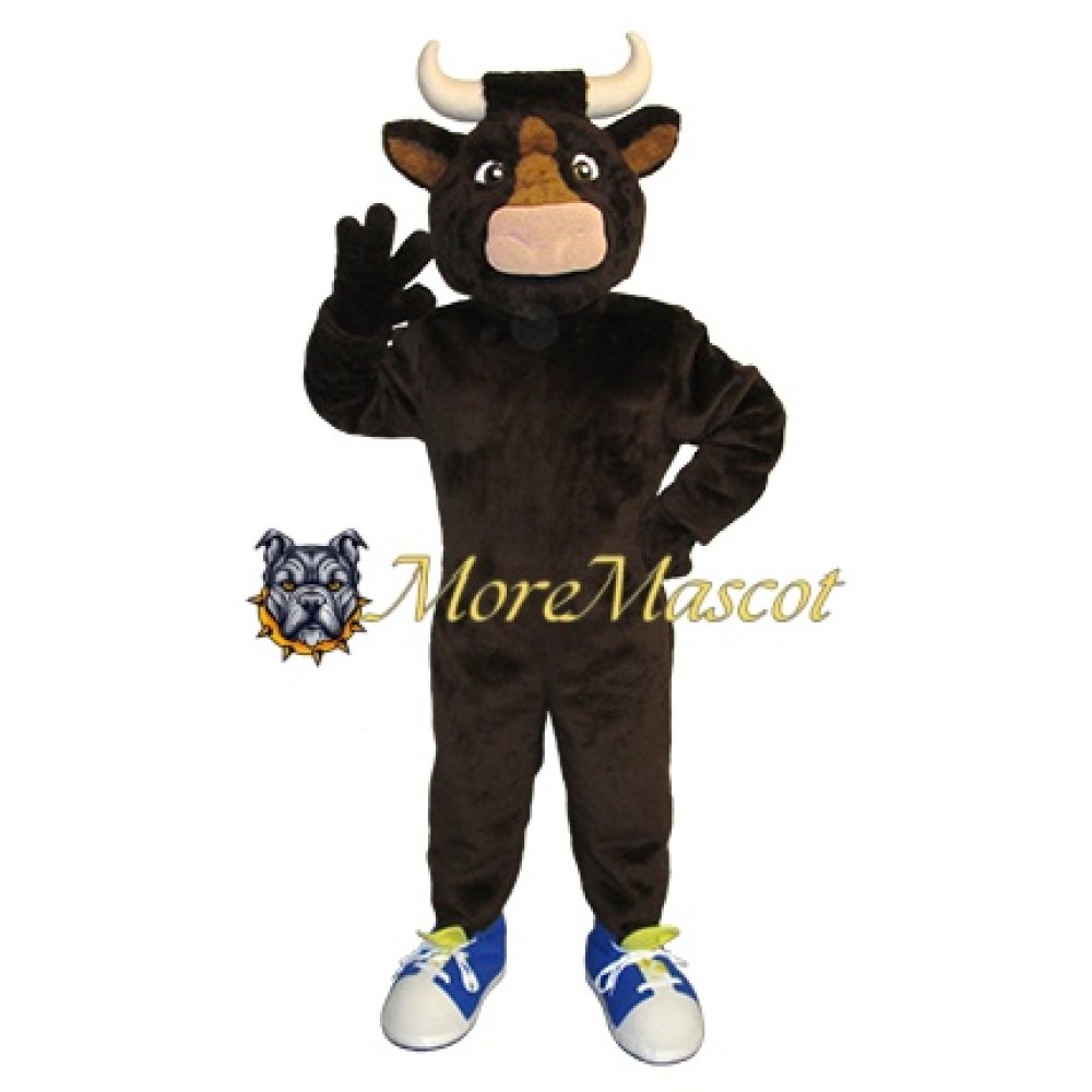 Soft Brown Bull Mascot Costume