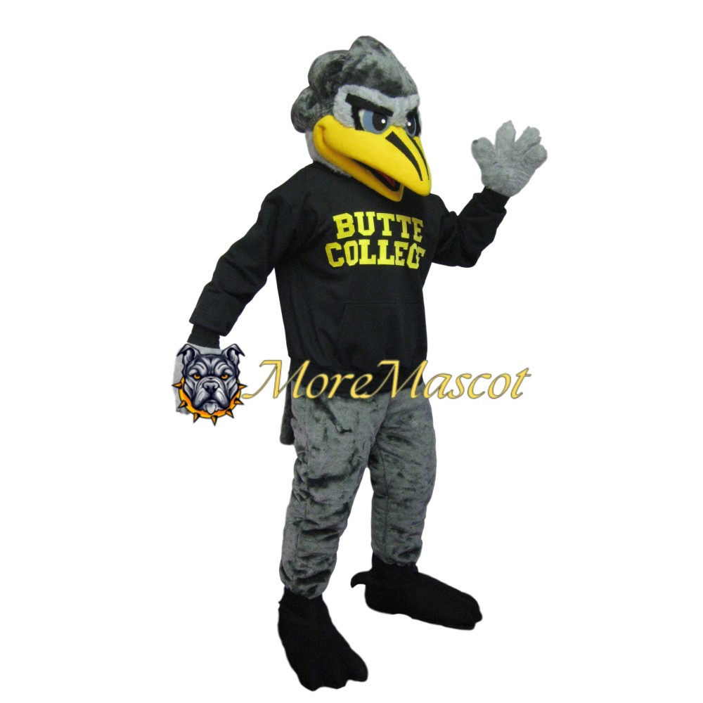 College Grey Bird Mascot Costume