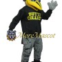 College Grey Bird Mascot Costume