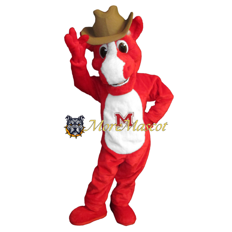 Cowboy Red Bull Mascot Costume