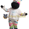 Colorful Zebra Mascot Costume