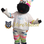 Colorful Zebra Mascot Costume