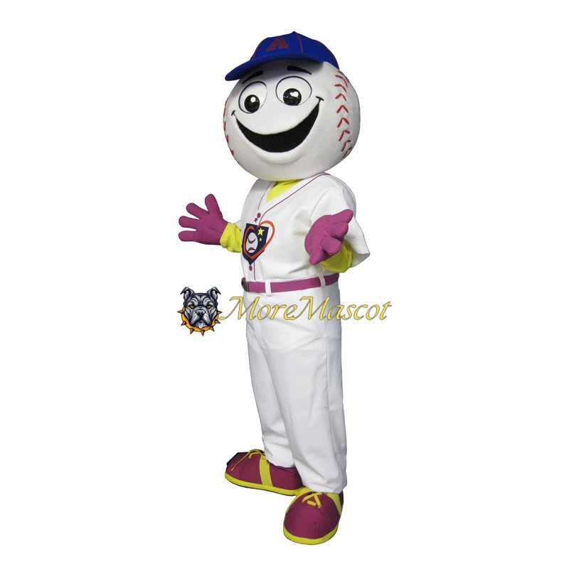 Smiling Baseball Man Mascot Costume