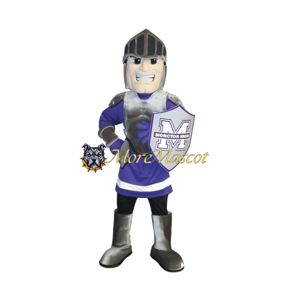 Black & Purple Warrior Mascot Costume