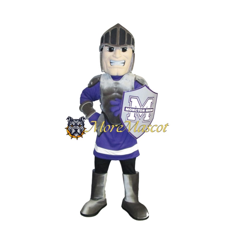 Black & Purple Warrior Mascot Costume