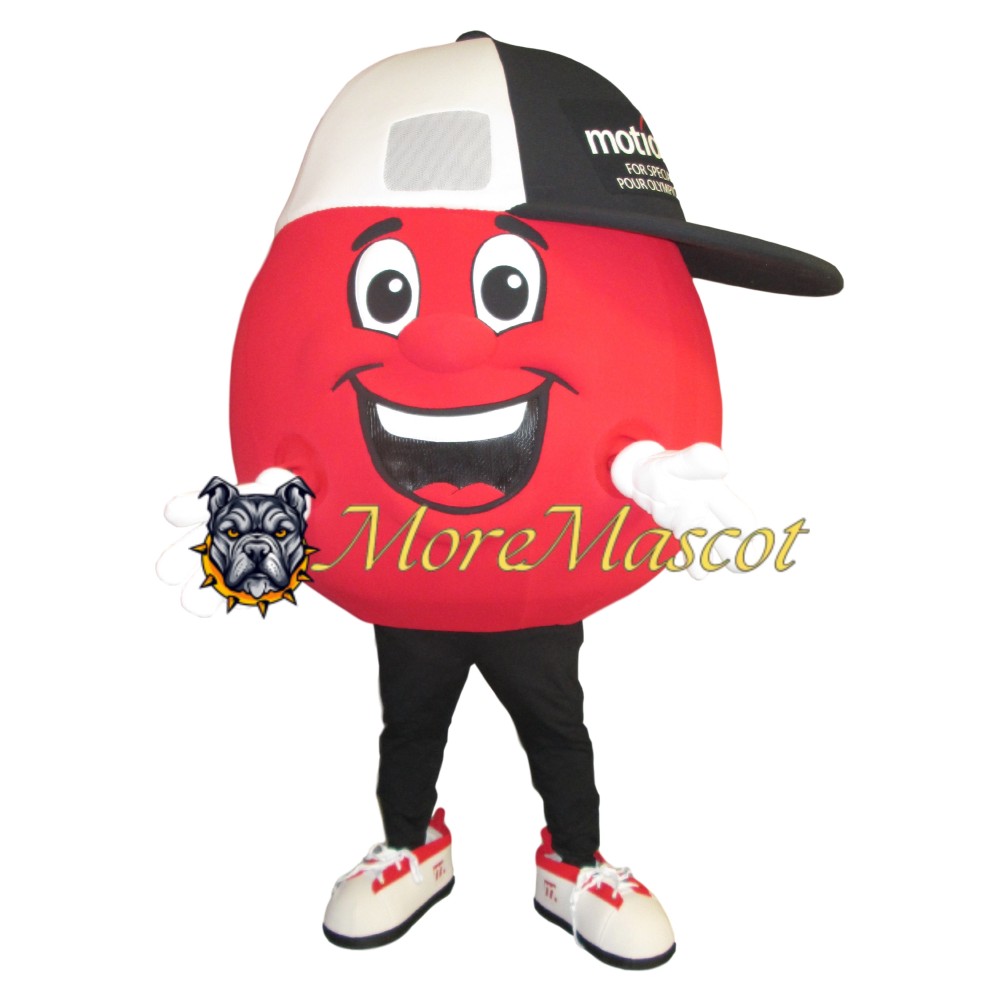 Happy Red Ball Mascot Costume