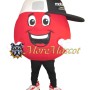 Happy Red Ball Mascot Costume
