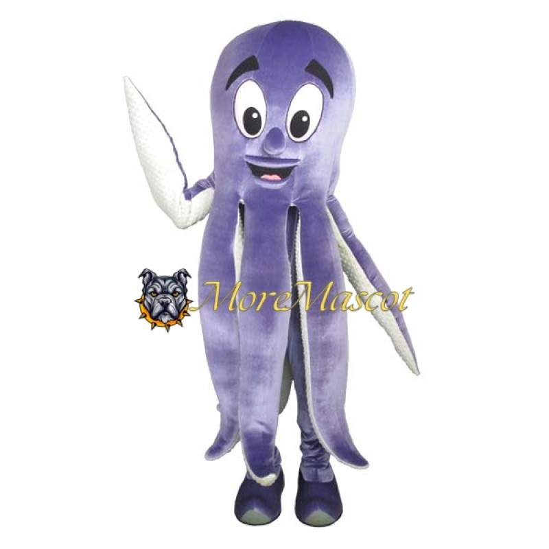 Purple Octopus Mascot Costume