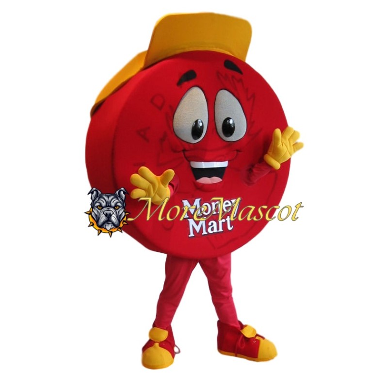Red Coin Mascot Costume