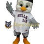 Cute Gray Seagull Mascot Costume