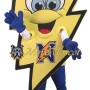 Yellow Lightning Mascot Costume
