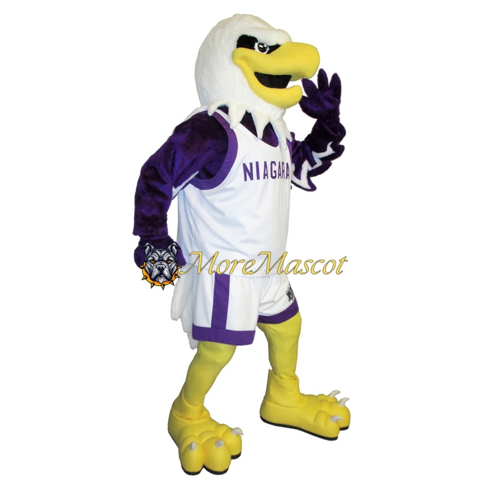 Sport Purple Hawk Mascot Costume